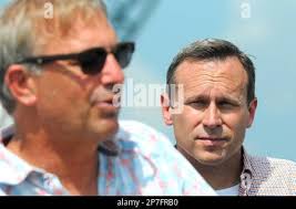 Kevin Costner, actor and founding partner of Ocean Therapy, answers  questions about Ocean Therapy's centrifuge machine, designed to separate  oil and water, during a press conference in Port Fourchon, Louisiana, June  18,