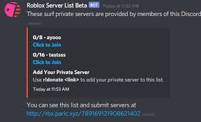 We did not find results for: Rbxserverlist Private Server List For Your Discord Community Community Resources Devforum Roblox