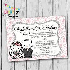 Hello Kitty Wedding Invitation Bridal Shower Or Couples Shower Shabby Chic Invite Printable Or P Hello Kitty Wedding Hello Kitty Theme Party Hello Kitty Themes