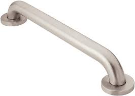 This white coloured, 450mm (18) long grab rail features special soft grip mouldings that run right around the outside of the grab rail and all the way along its length, reducing the risk of a users hands slipping, even with wet soapy hands. Amazon Com Moen R8918 Home Care 18 Inch Concealed Screw Bath Safety Bathroom Grab Bar Stainless Home Improvement
