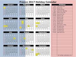France 2019 2020 Holiday Calendar