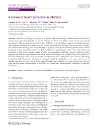 A) clarificarea conceptelor sau a procedurilor și simplificarea. Pdf A Review Of Recent Advances In Tribology