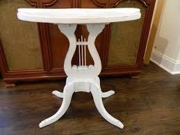 Vintage Wood Harp Table Lyre Side Table 1940s Accent Table Shabby Chic Table Shabby Chic Table Vintage Wood Table