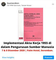 Perintah gaji minimum 2012 minimum wages order 2012. Mohd Fauzi Nordin On Twitter Implementasi Akta Kerja 1955 Di Dalam Pengurusan Sumber Manusia Jom Menghadiri Kusus 2 Hari Ini 7 8 Disember 2020 9 00 Pagi 5 00 Petang Palm Hotel Seremban