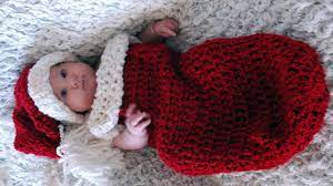 Crochet Baby Cocoon Christmas Santa Idea Youtube