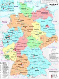 To the north of germany are the north and baltic seas, and the kingdom of denmark.to the east of germany are the countries of poland and the czech republic. States Of Germany Simple English Wikipedia The Free Encyclopedia