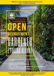 Peringatan lowongan ini tidak dikenakan biaya. Lowongan Pekerjaan Tukang Kebun Di Markaz Al Ma Tuq Pesantren Al Ma Tuq Putra Sukabumi Bawa Barat Loker Tukang Kebun Info Loker Muslim