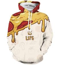 Pizza Is Life Hoodie Dragon Ball Art Unique Hoodies Hoodies