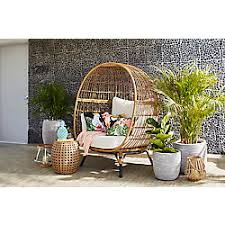 From tables and chairs to hammocks and umbrellas, the right furnishings can transform your outdoor living space into a comfortable, usable extension of your home. Hampton Bay Cayman Woven Egg Patio Chair The Home Depot Canada Patio Furniture Pillows Patio Chairs Patio Trends
