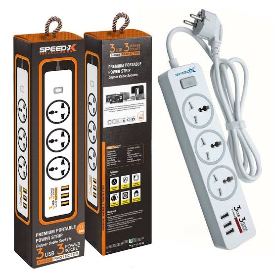Speed-X 303PU Portable Power Strip, AI generated
