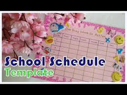 diy make your own school timetable schedule template