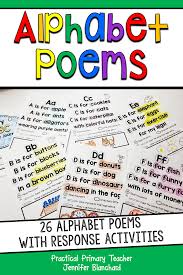 Alphabet Poems Book 26 Funny Poems With Response Activities To Practice Letter Identification And Letter S Alphabet Poem Letter To Teacher Elementary Reading