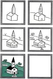 This forms the front section of the church. How To Draw A Church Purple Kitty Drawing Lessons Drawing For Kids Drawing Lessons For Kids
