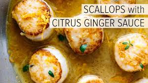 Add water, bullion cube, sherry, sausage and heat till boiling. Scallops With Citrus Ginger Sauce