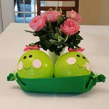 Two Peas In A Pod Shower Centerpiece Twin Girls Baby Shower Sweet Pea Baby Shower Twin Boys Baby Shower
