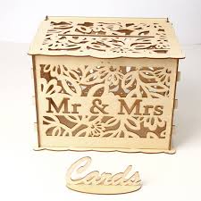 What does one do with all the wedding cards they get on their special day? Wedding Supplies Wedding Wedding Gift Card Boxes Wooden Money Box With Lock Advice Box Wedding Decor Diy