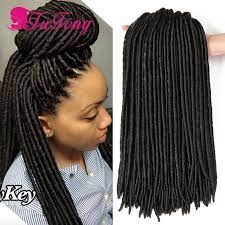 18 Inch Faux Locs Crochet Braid Hair Dreadlocks Braids Havana Mambo Faux Locs Soft Dread Hair Twist Braid Hairstyles Hat Hairstyles Nigerian Braids Hairstyles