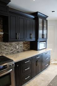 Solid Wood Maple Espresso Cabinets 10 X10 Kitchen 2 666 85 Wooden Kitchen Cabinets Backsplash With Dark Cabinets Espresso Cabinets