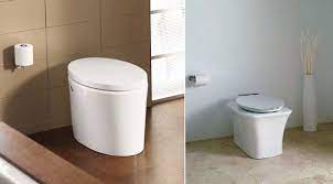 Left The Purist Hatbox From Kohler Tankless Toilet With Power Lite Technology Price 3 800 Right Foun Kohler Toilet Tankless Toilet Contemporary Toilet