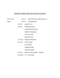 Obama di kuala lumpur untuk lawatan tiga hari. Doc Lawatan Sambil Belajar Ke Kuala Lumpur Jegan Nathan Academia Edu