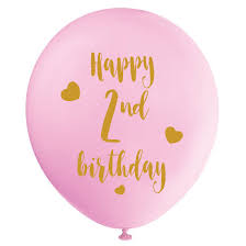 Happy second birthday.you made your dad very happy this year when you started kicking that little ball of yours. Pink 2nd Birthday Latex Balloons 12inch 16pcs Girl Gold Happy Second Birthday Party Decorations Supplies Buy Online In Chile At Chile Desertcart Com Productid 98295272