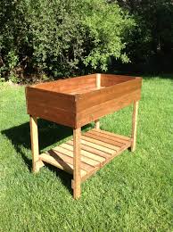 Raised Garden Bed Table With Free Shipping On Etsy 200 00 Raised Garden Beds Pallets Garden Raised Garden