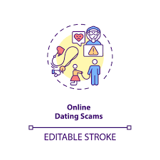 Con artists share information about victims and may target victims more than once. Online Dating Scams Concept Icon 2209694 Vector Art At Vecteezy