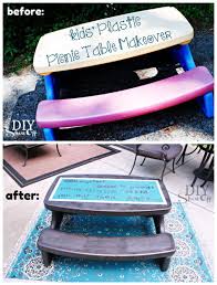 Plastic Picnic Table Makeover Kids Picnic Table Picnic Table Makeover Plastic Picnic Tables