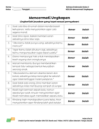 Materi Latihan Soal Bahasa Indonesia Kelas 3 Mencermati Ungkapan Ungkapan Belajar Latihan