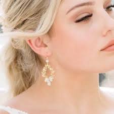 Silver Leaf Bridal Vine Earrings Long Bridal Earrings Dangle