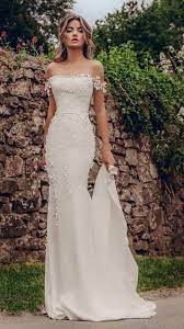 White ball gowns, white colored flowy special occasion dresses are also available. Strapless Sleeveless Wedding Dress Simple White Satin Bridal Dress With Appliques Shuir Fit And Flare Wedding Dress Wedding Dresses Wedding Dresses Strapless