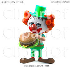 3d Funny Cartoon Crazy Clown Character Eats A Beefburger By Steve Young 1640351 Find gifs with the latest and newest hashtags! clipart of