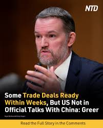 The Trump administration expects to finalize initial tariff deals with some  trading partners “within weeks,” U.S. trade representative Jamieson Greer  said