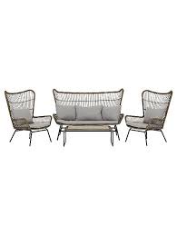Arizona 4 Piece Garden Sofa Set Outdoor Garden George At Asda Garden Sofa Set Garden Furniture Bistro Patio Set
