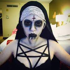 Here's how to do the makeup. Evil Nun Makeup By Shawn Morse More Maquillaje Artistico Halloween Disfraces Disfraces De Terror Y Maquillaje Halloween