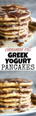 It's best to roll one half out on top of parchment paper for ease to move it later. Cinnamon Roll Greek Yogurt Pancakes Running With Spoons