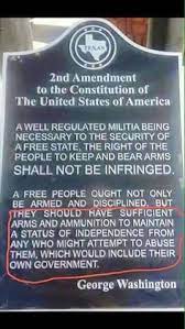 2nd amendment president george washington politics guns. 2nd Amendment
