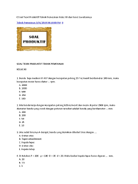Kunci jawaban buku pr matematika kelas 12 semester 1 intan pariwara 1 4. Soal Dan Jawaban Mesin Cnc Peranti Guru
