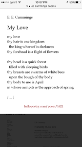 My Love E E Cummings Thoughts And Feelings My Love Feelings