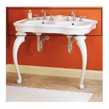 parisian pedestal double sink console