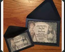 Corpse Bride Inspired Wedding Invitations Vintage Rsvp Cards And Envelopes Included Corpse Bride Corpse Bride Wedding Vintage Wedding Invitations