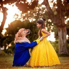 The Beauty Dog And The Beast Girl Menina E Cao Beleza Feral Fantasia De Fera