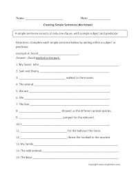 Grade 1 english language and arts workbooks. Sentence Structure Worksheets Types Of Sentences Worksheets