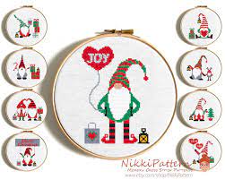 First christmas cross stitch pattern modern christmas ornament cross stitch pattern new home xstitch small cross stitch easy pdf download. Christmas Cross Stitch Pattern Gnome Set Merry Christmas Etsy Christmas Cross Stitch Cross Stitch Patterns Christmas Modern Cross Stitch Patterns