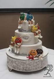 M M Wedding Cake All Edible With Bridal Party Professions Cake Wedding Cakes Cute Cakes