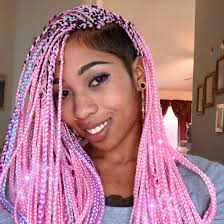 Black And White Color Box Braids Unicorn Box Braids Colored Box Braids Braided Hairstyles Short Box Braids