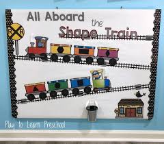 Shape Train Interactive Bulletin Board In 2020 Interactive Bulletin Board Preschool Classroom Themes Classroom Plays