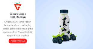 Download Yogurt Bottle Psd Mockup Graphberry Com