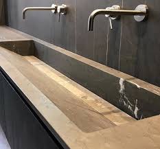 Pibamarmi Caved Slope Sink In Natural Stone Customizable For Sale At 1stdibs Natural Stone Bathroom Stone Bathroom Sink Japanese Bathroom