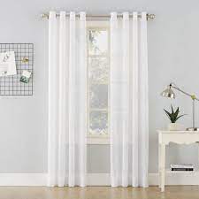 95 X51 Erica Crushed Sheer Voile Grommet Curtain Panel White No 918 In 2021 Panel Curtains White Paneling Grommet Curtains
